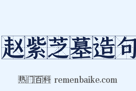 赵紫芝墓造句是什么意思的图片